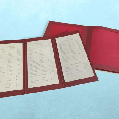 Menu e portamenu con tasche interne